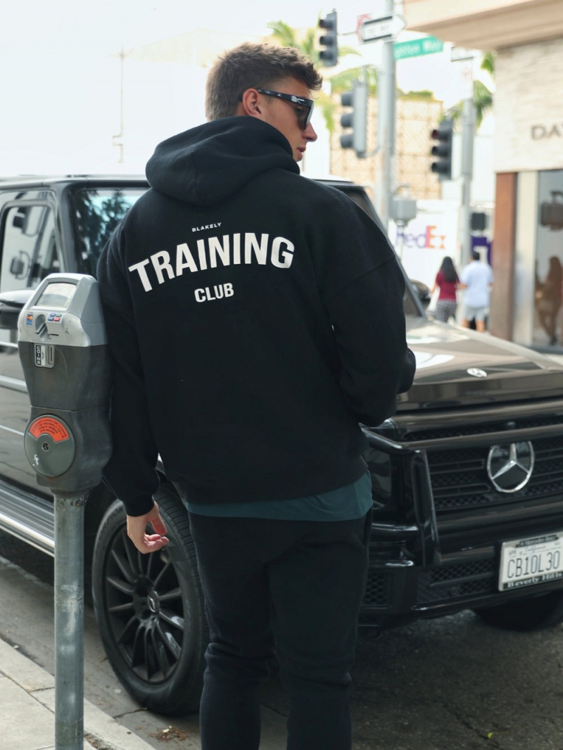 Black Blakely Training Club Hoodie | LJXB-68502