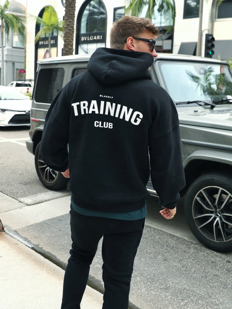 Black Blakely Training Club Hoodie | LJXB-68502