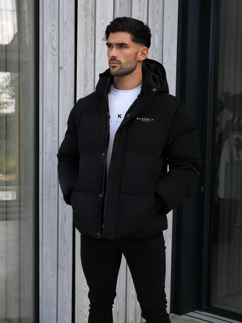 Black Blakely Ultimate Multiway Puffer Coat | HJXE-89625