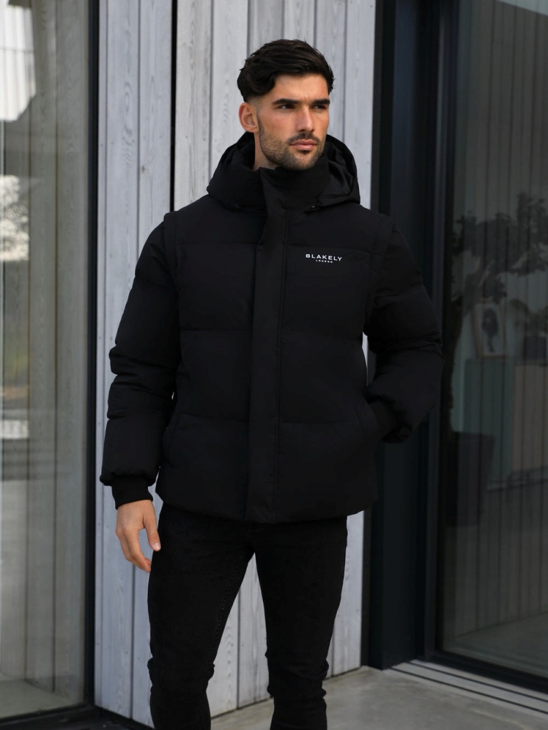 Black Blakely Ultimate Multiway Puffer Coat | HJXE-89625