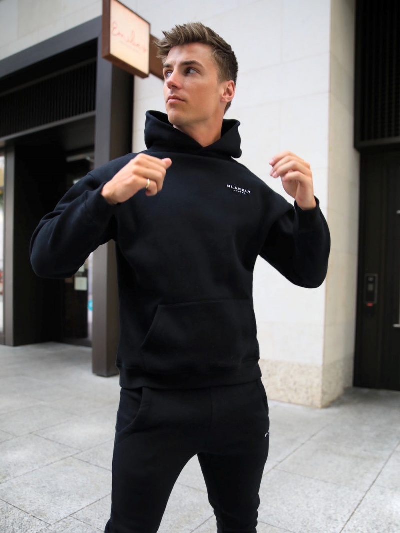 Black Blakely Universal Relaxed Hoodie | XCZY-62810