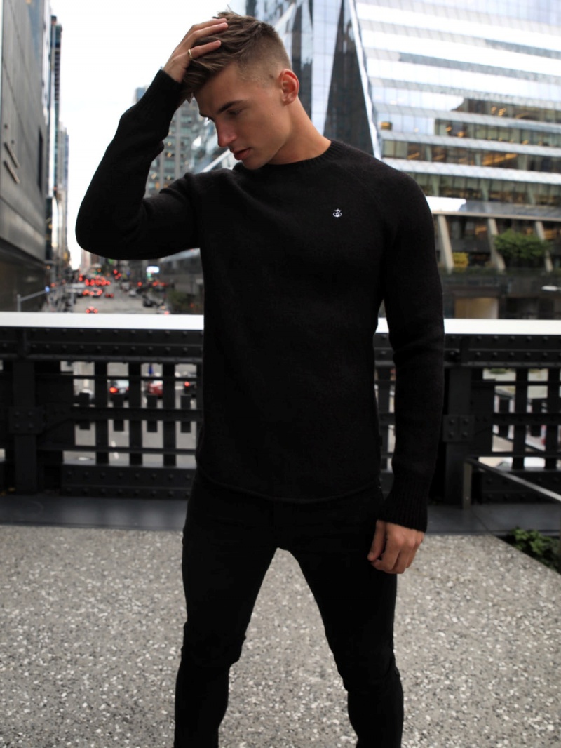 Black Blakely Yardley Knit Jumper | PYWC-92186