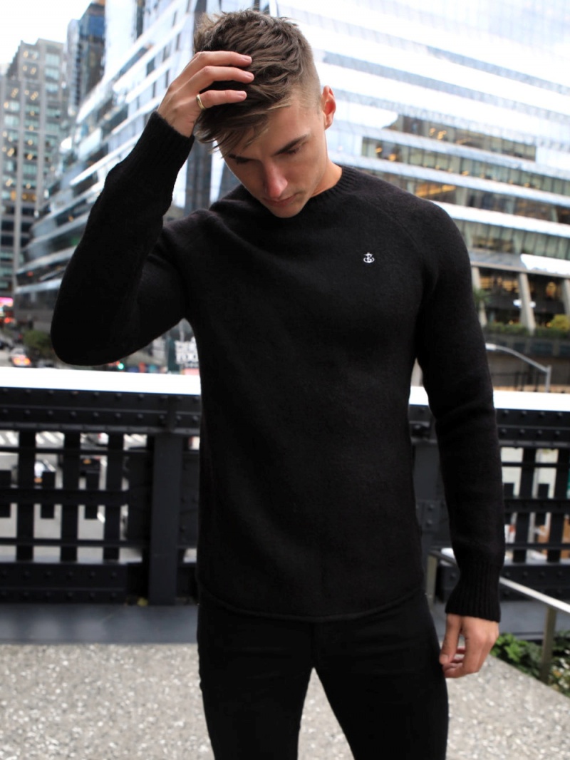 Black Blakely Yardley Knit Jumper | PYWC-92186