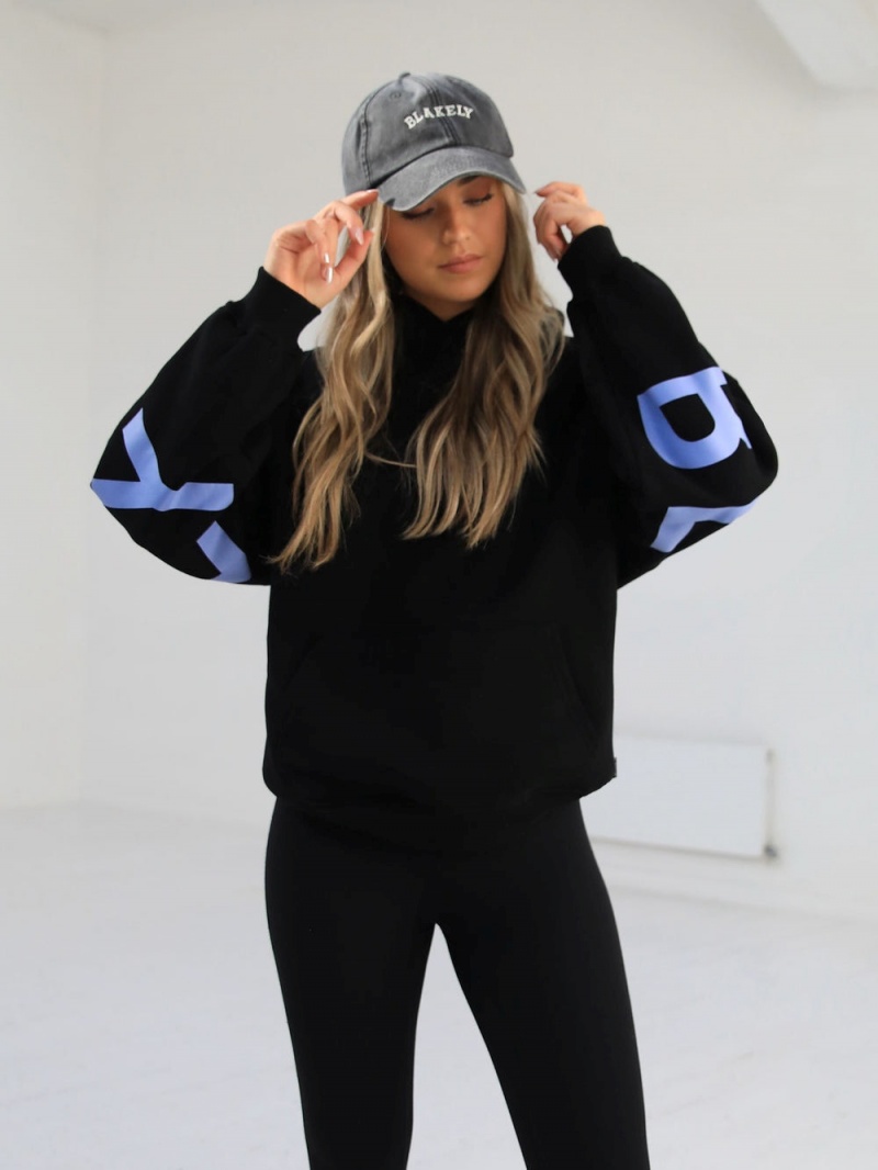 Black & Blue Blakely Members Isabel Oversized Hoodie | MXFH-79260