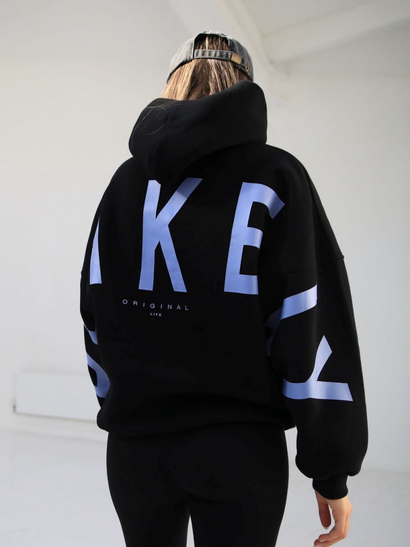 Black & Blue Blakely Members Isabel Oversized Hoodie | MXFH-79260