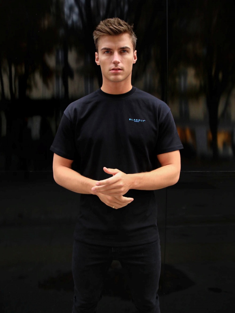 Black & Blue Blakely Members Relaxed T-Shirt | EKSV-84210