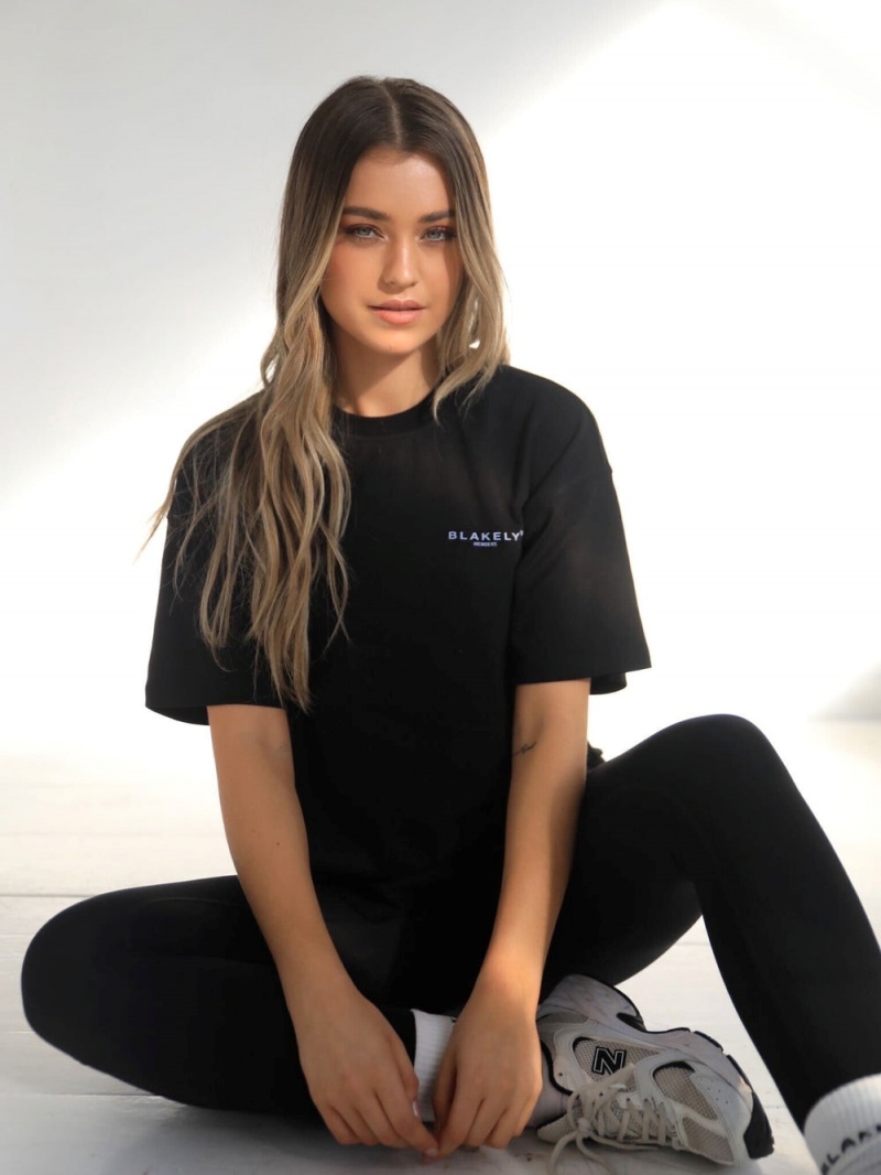 Black & Blue Blakely Womens Members Relaxed T-Shirt | APJO-96501