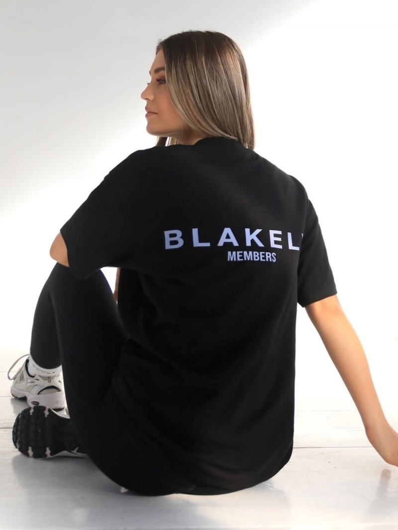 Black & Blue Blakely Womens Members Relaxed T-Shirt | APJO-96501