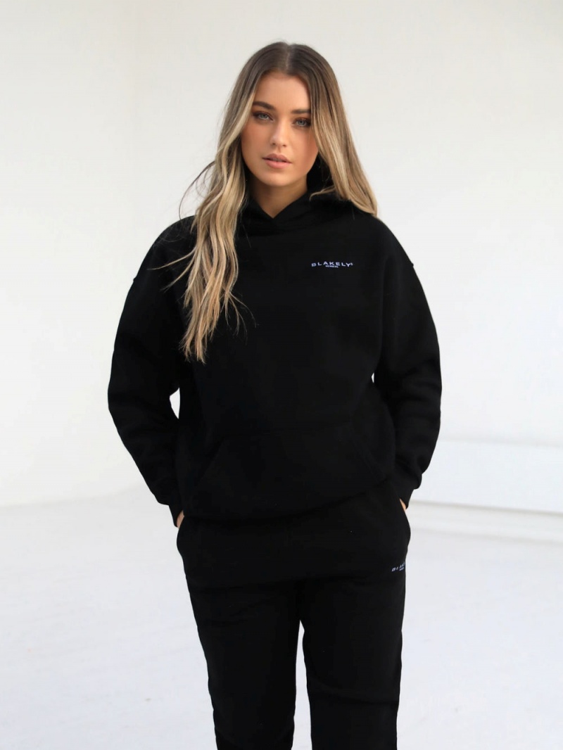 Black & Blue Blakely Women's Members Relaxed Hoodie | SUHO-90815