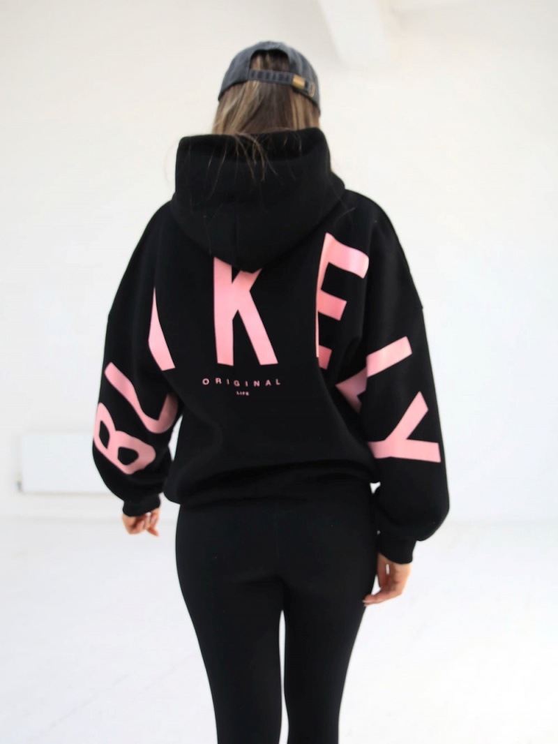 Black & Pink Blakely Members Isabel Oversized Hoodie | OHRM-86092