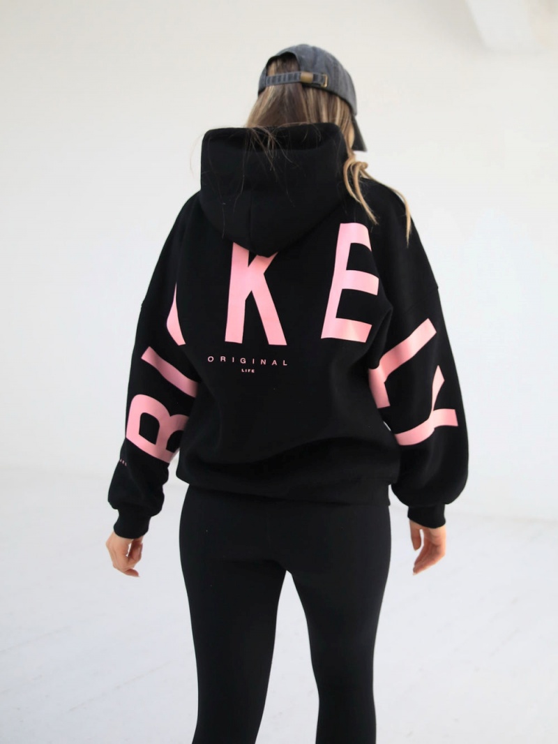 Black & Pink Blakely Members Isabel Oversized Hoodie | OHRM-86092