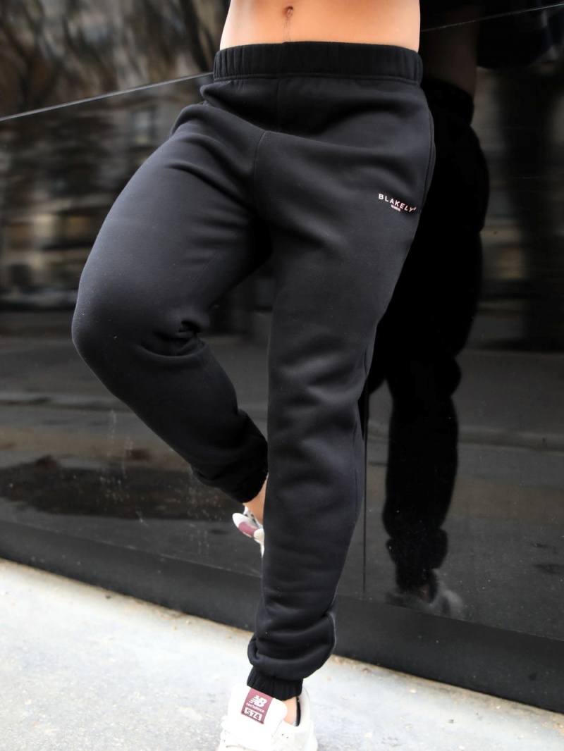 Black & Pink Blakely Members Sweatpants | KUHT-45129