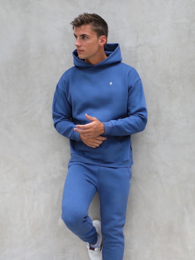 Blue Blakely Anchor Relaxed Hoodie | WCGH-46592