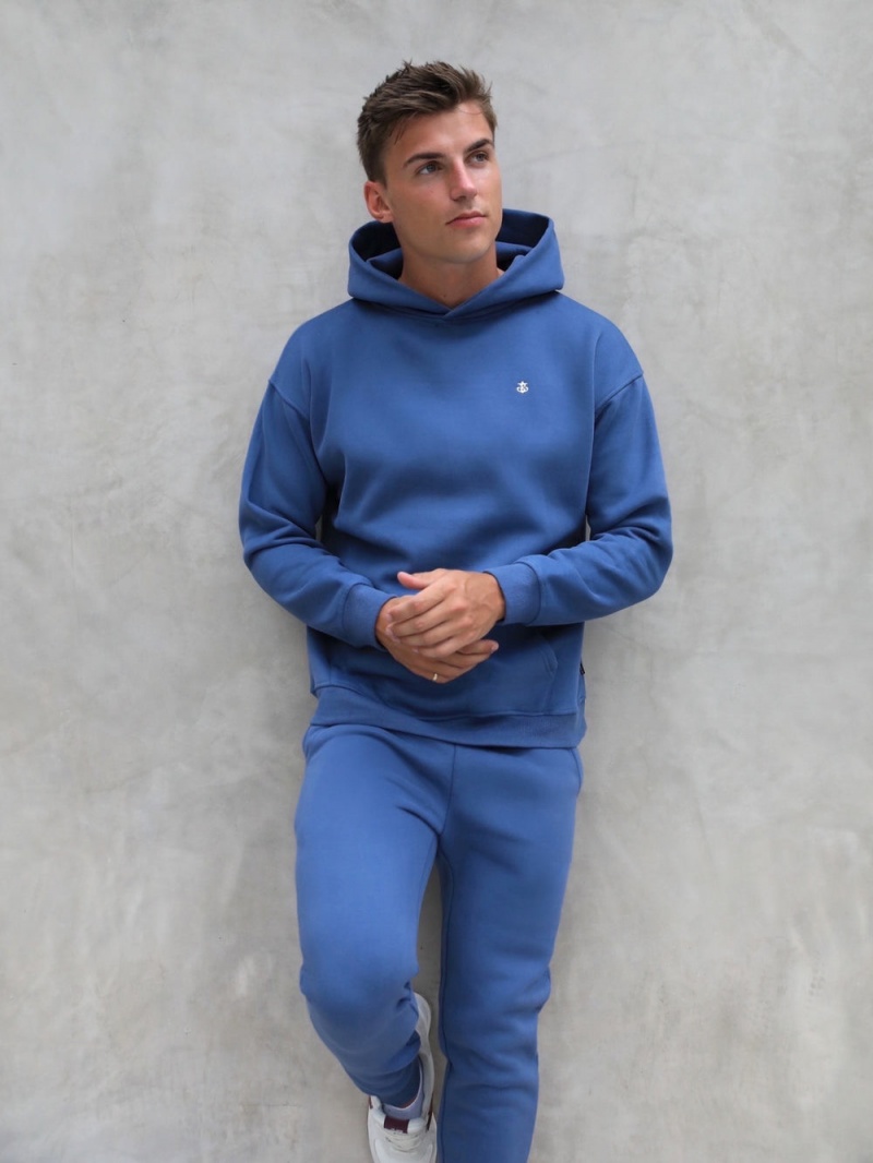 Blue Blakely Anchor Relaxed Hoodie | WCGH-46592