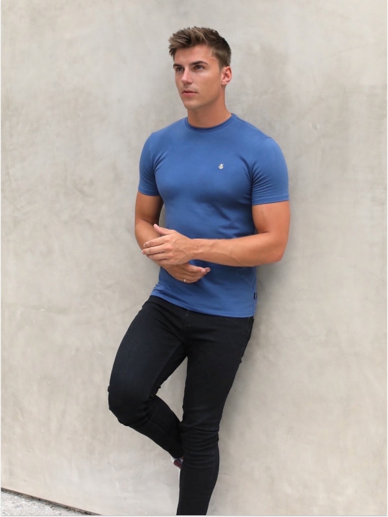 Blue Blakely Anchor T-Shirt | MNLA-81964