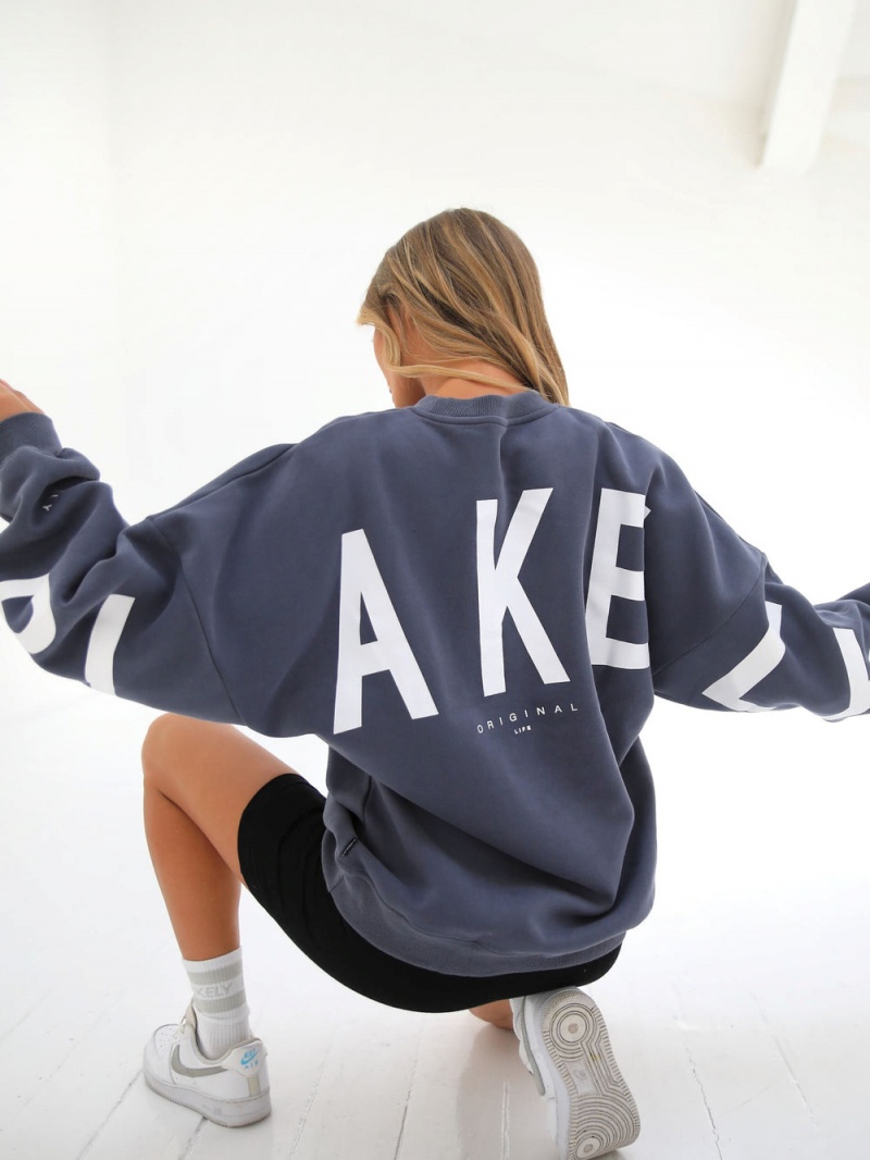 Blue Blakely Isabel Oversized Jumper | FYQI-15237