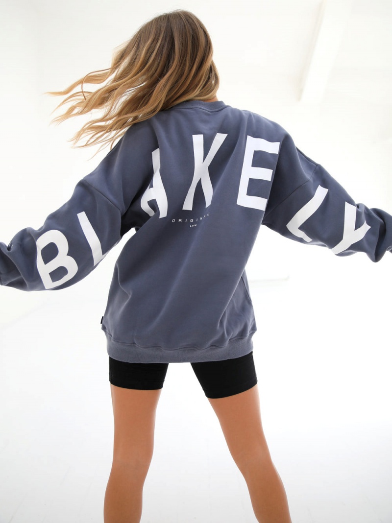 Blue Blakely Isabel Oversized Jumper | FYQI-15237
