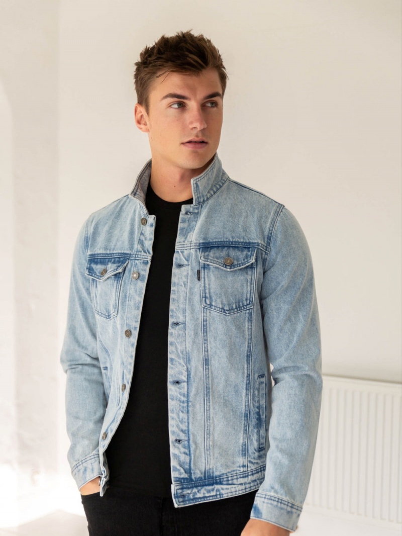 Blue Blakely Mens Brooklyn Denim Jacket | KIHS-91082