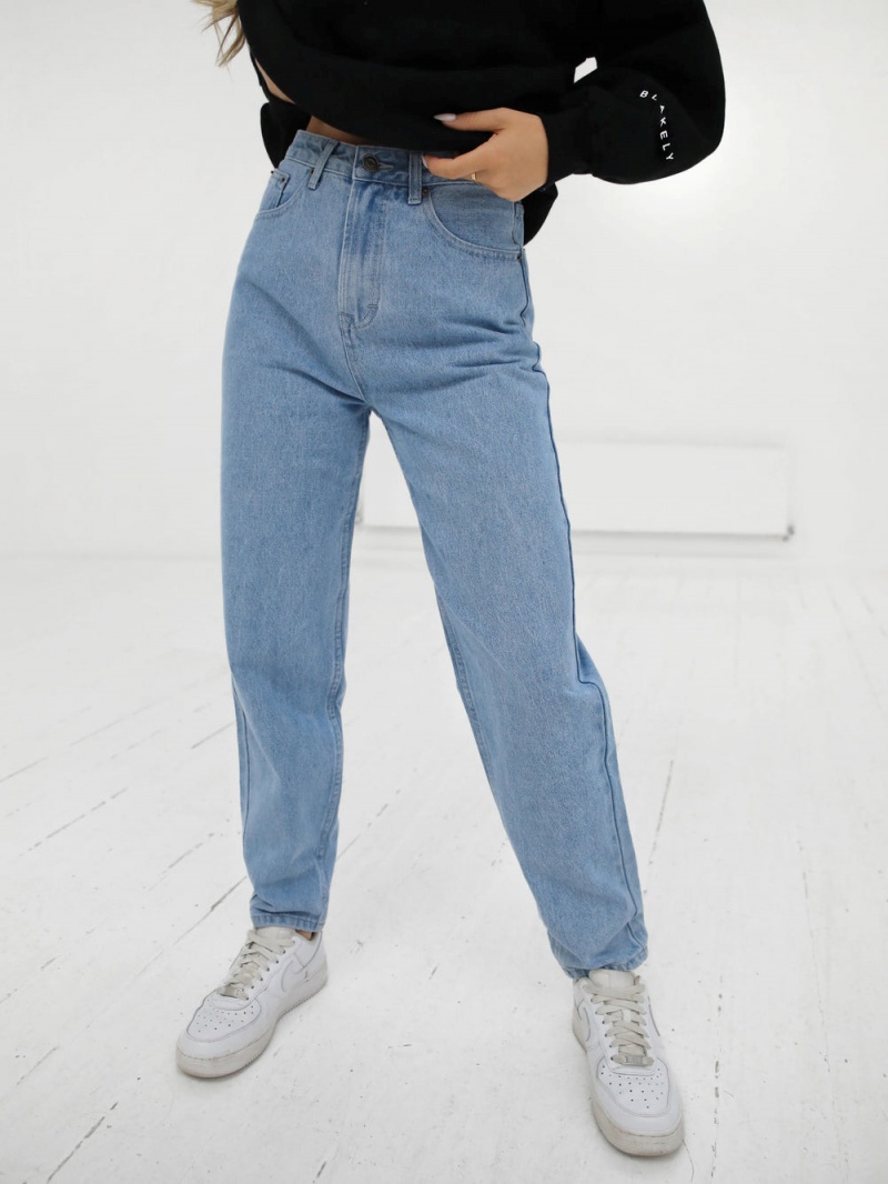 Blue Blakely Mom Jeans | JLSV-76321