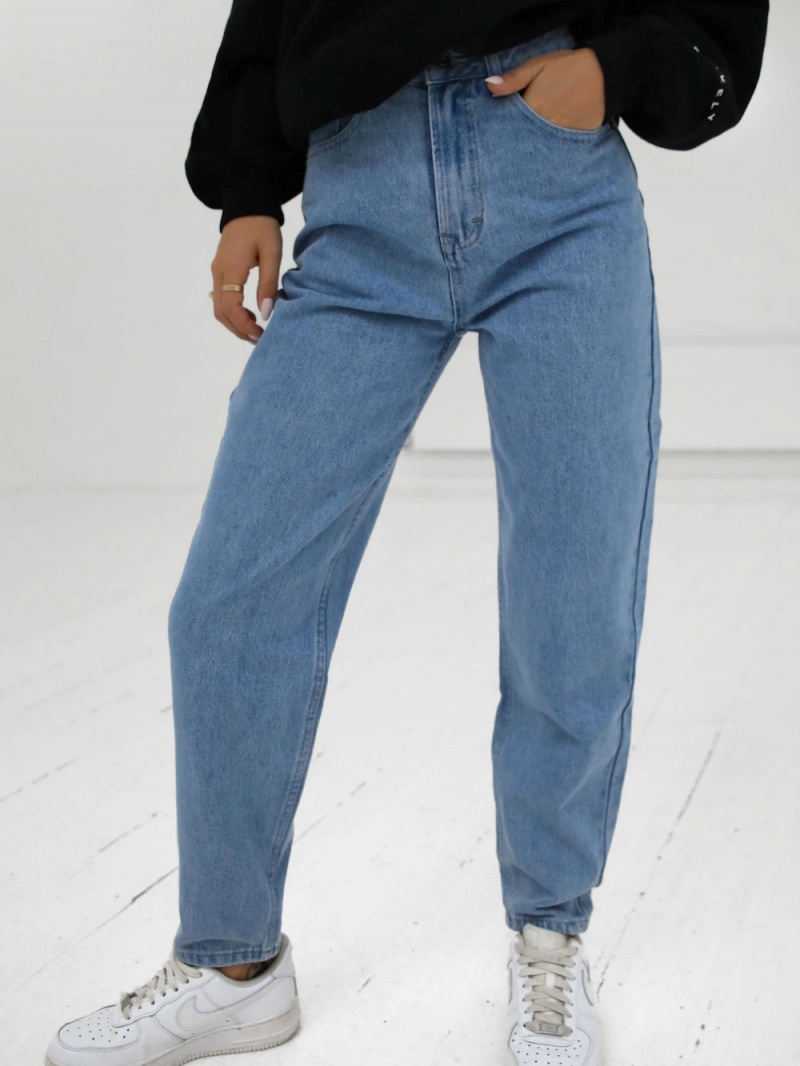 Blue Blakely Mom Jeans | JLSV-76321