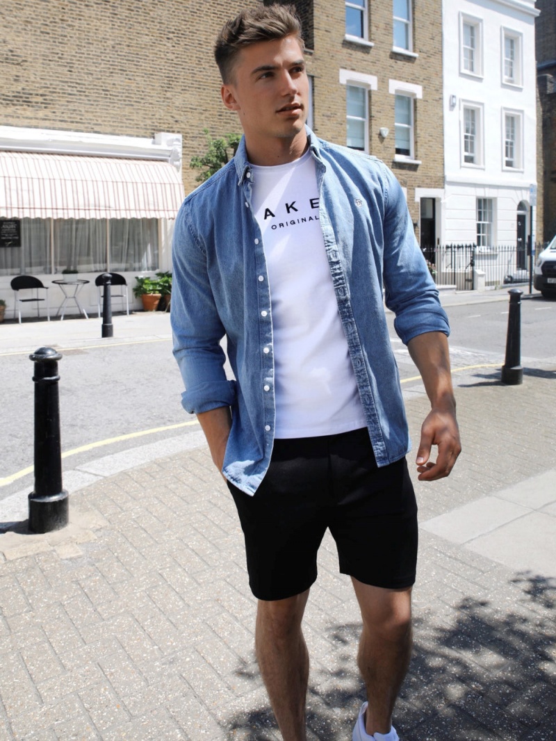 Blue Blakely Sutton Denim Shirt | CLNY-75320