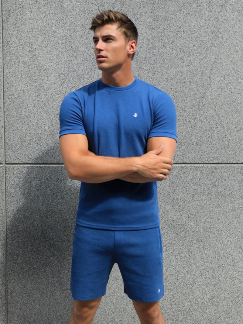 Blue Blakely Toulon Textured T-Shirt | HQZU-52417
