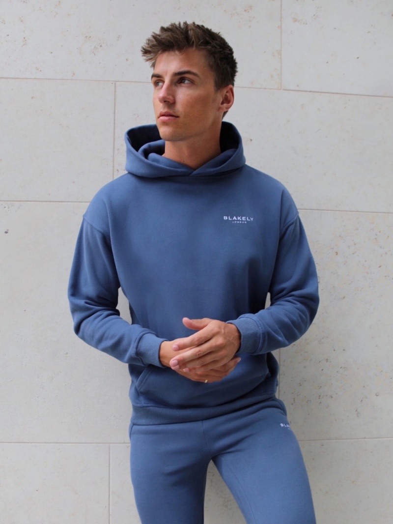 Blue Blakely Universal Relaxed Hoodie | LYAU-15749