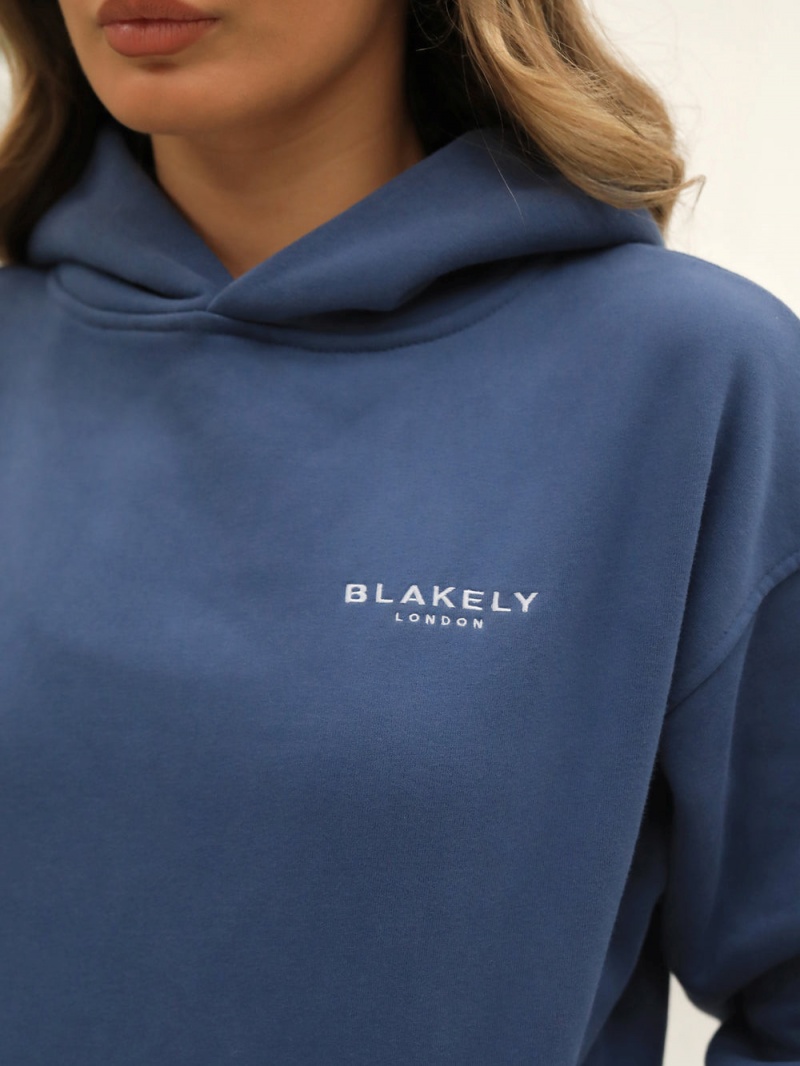 Blue Blakely Universal Women's Relaxed Hoodie | WUMO-24931