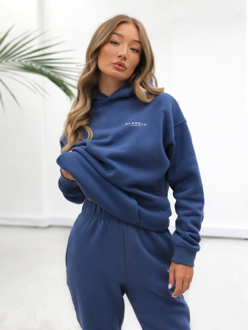 Blue Blakely Universal Women\'s Relaxed Hoodie | WUMO-24931