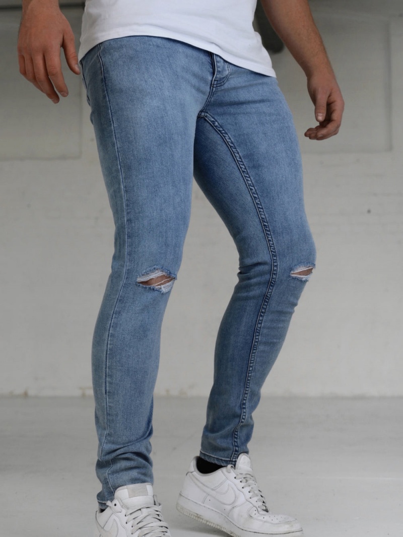Blue Blakely Vol. 7 Skinny Ripped Jeans | ADSN-54321