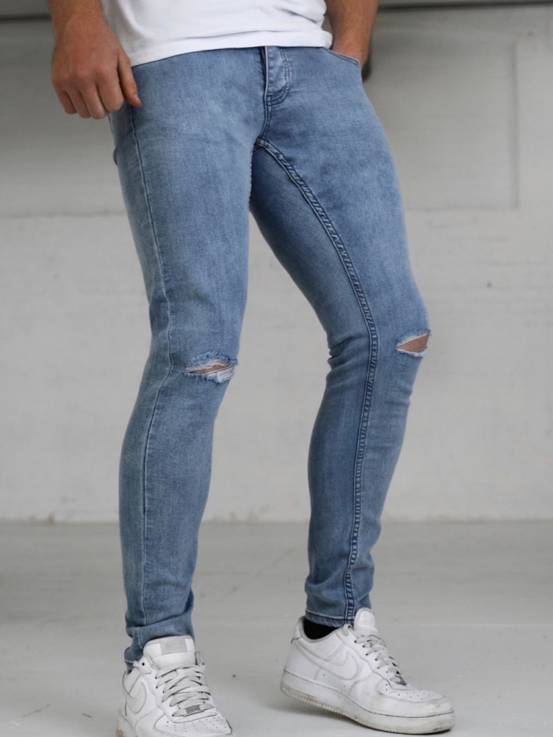 Blue Blakely Vol. 7 Skinny Ripped Jeans | ADSN-54321
