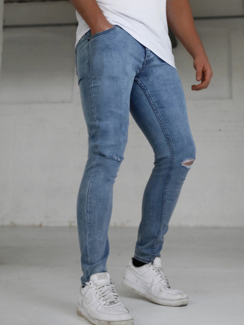 Blue Blakely Vol. 7 Skinny Ripped Jeans | ADSN-54321