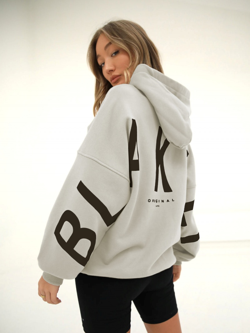 Bone Blakely Isabel Oversized Hoodie | ZPJO-40126