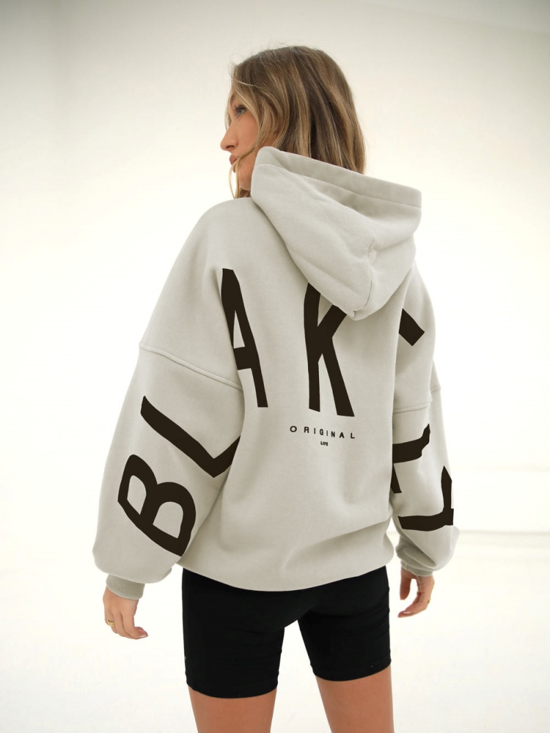 Bone Blakely Isabel Oversized Hoodie | ZPJO-40126