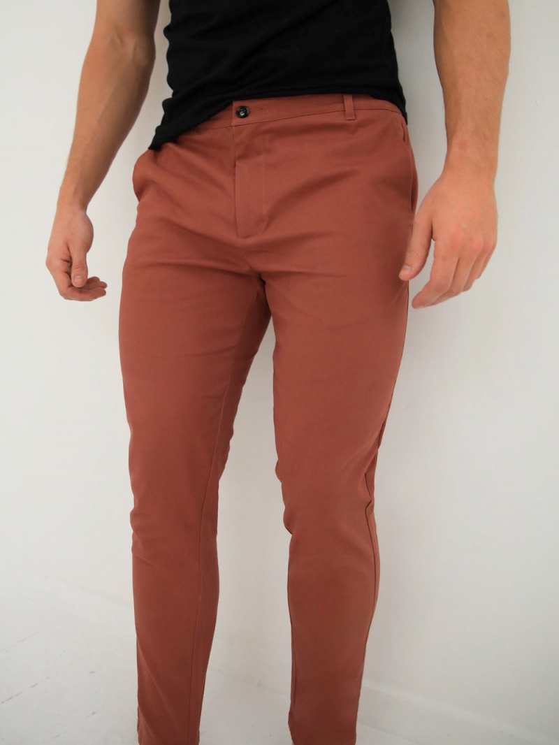 Brick Red Blakely Sloane Stretch Fit Chinos | CTBQ-85416