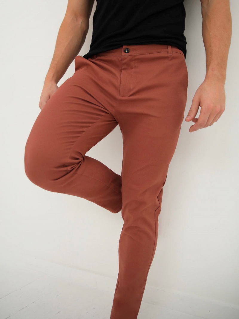 Brick Red Blakely Sloane Stretch Fit Chinos | CTBQ-85416