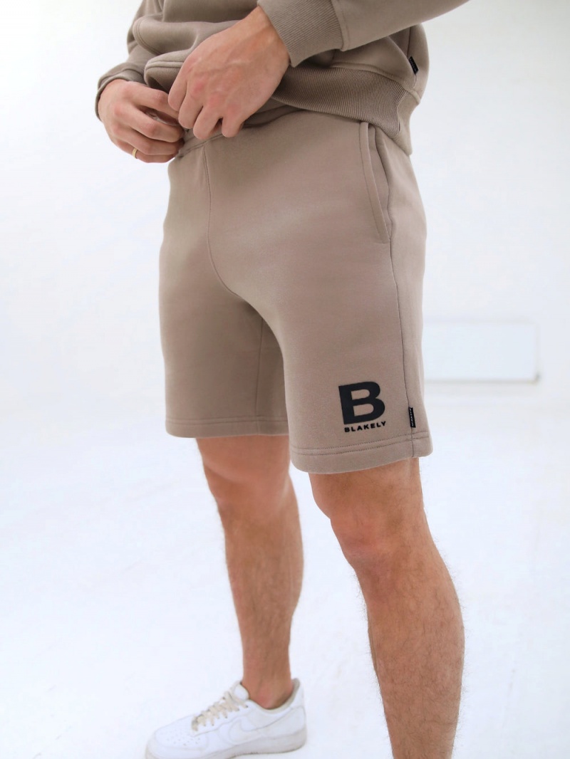 Brown Blakely Blakely London Jogger Shorts | VUXP-34256