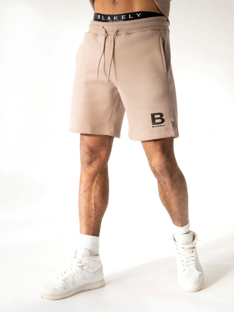 Brown Blakely Blakely London Jogger Shorts | VUXP-34256