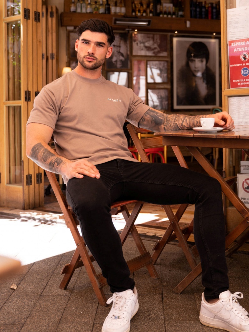 Brown Blakely Blakely London Relaxed Fit T-Shirt | WHBL-65409