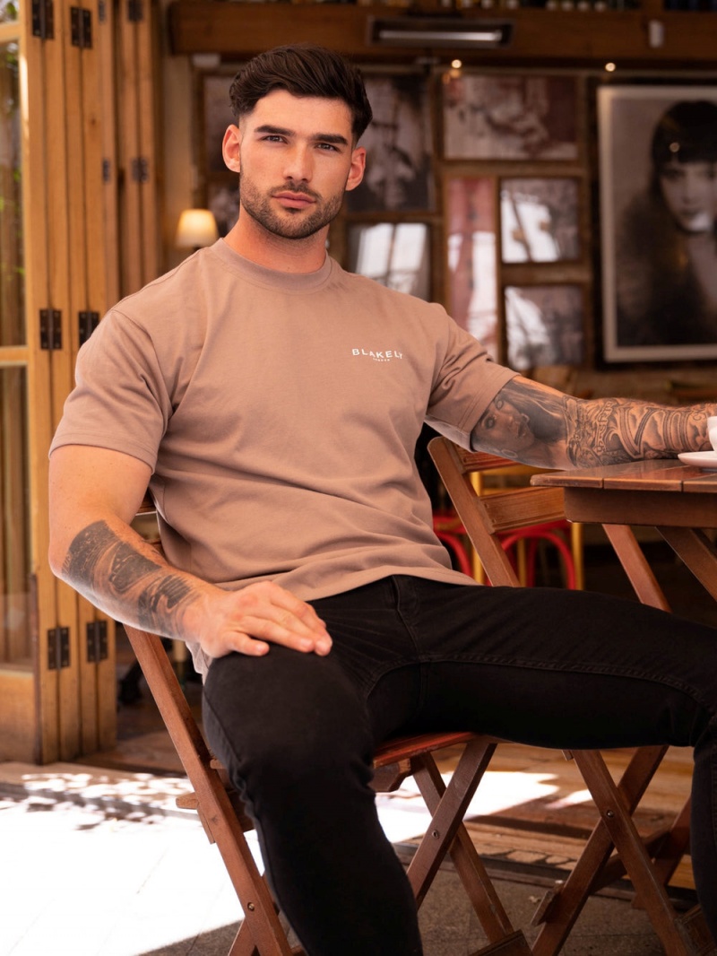 Brown Blakely Blakely London Relaxed Fit T-Shirt | WHBL-65409