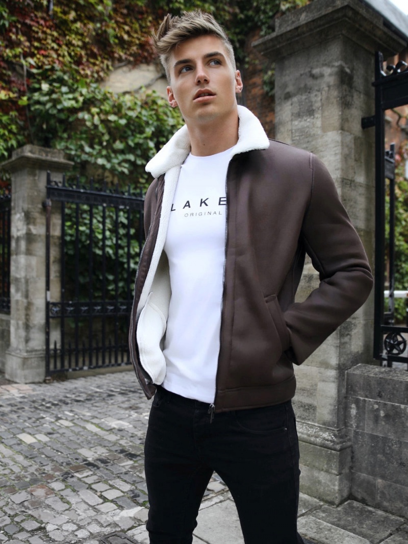 Brown Blakely Culver Aviator Jacket | PXDQ-40872