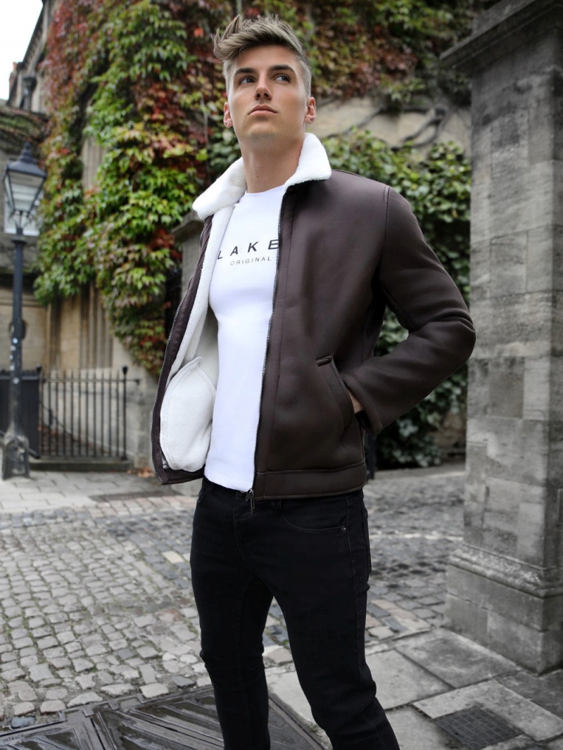 Brown Blakely Culver Aviator Jacket | PXDQ-40872