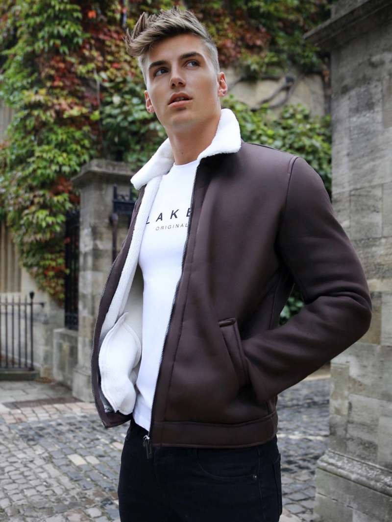 Brown Blakely Culver Aviator Jacket | PXDQ-40872