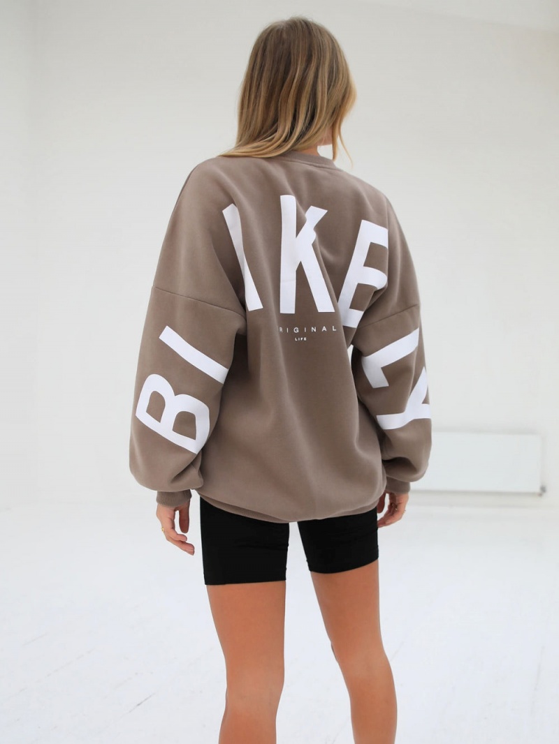Brown Blakely Isabel Oversized Jumper | SIGM-64958