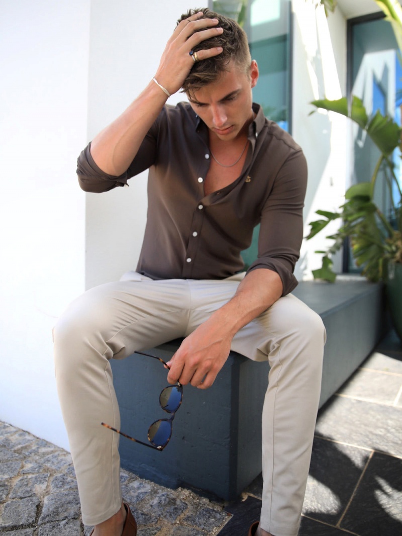 Brown Blakely Jenson Shirt | WFQT-07198