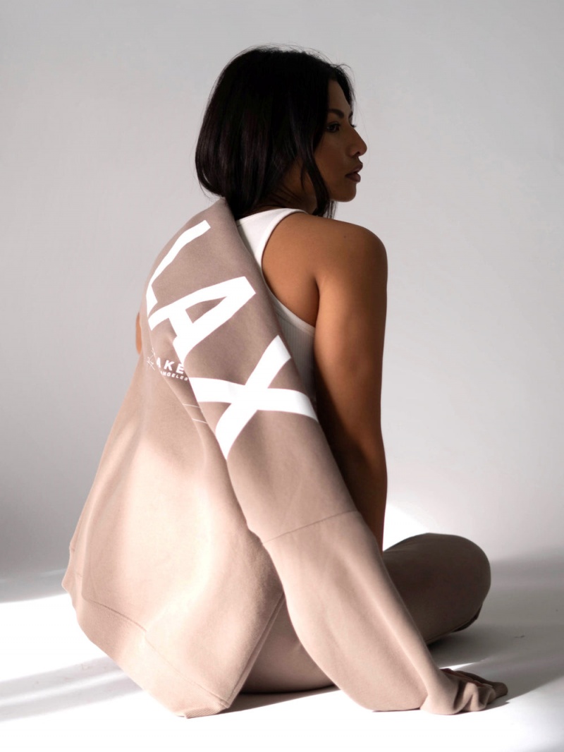 Brown Blakely LAX Isabel Oversized Jumper | XKCW-90685