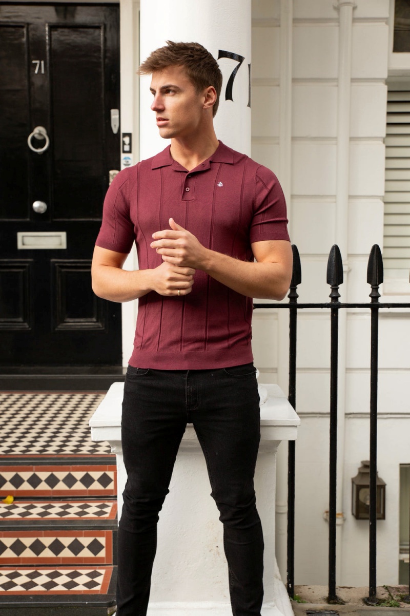 Burgundy Blakely Finsbury Polo Shirt | TSVL-42853