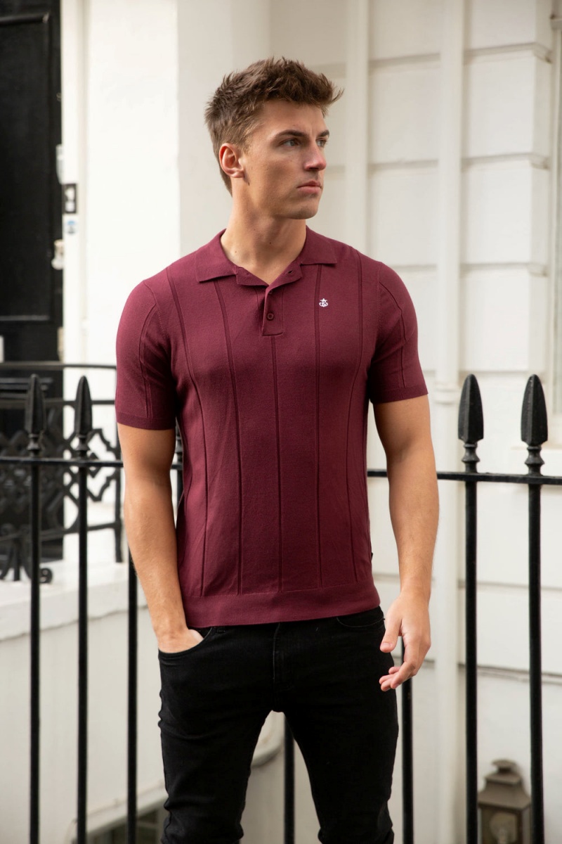 Burgundy Blakely Finsbury Polo Shirt | TSVL-42853