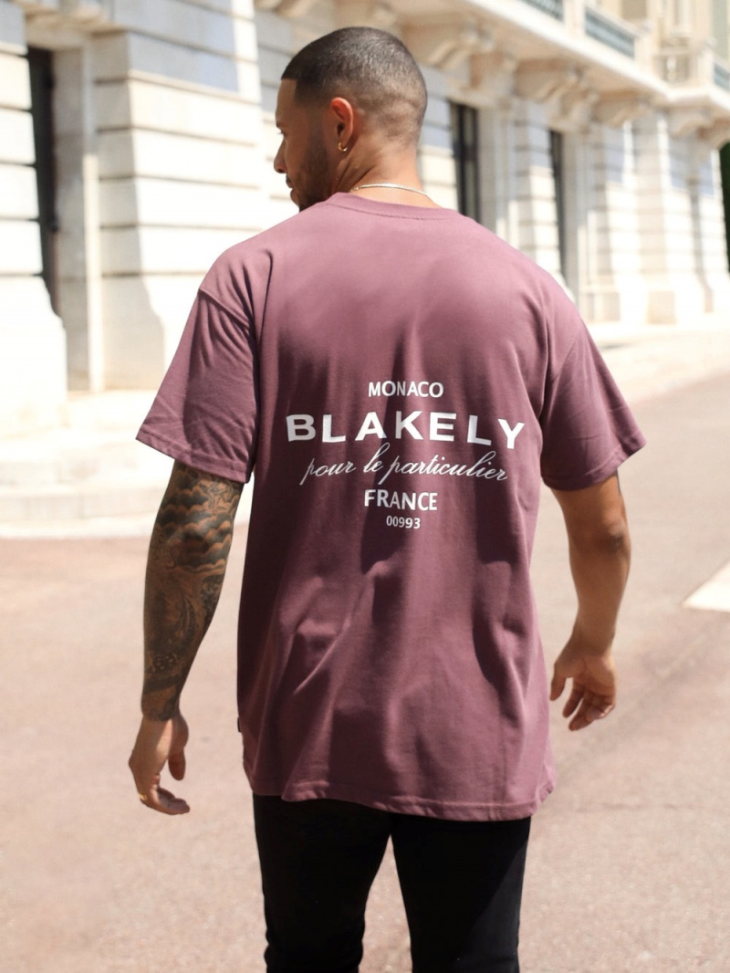 Burgundy Blakely Monaco Relaxed T-Shirt | DQLV-47908