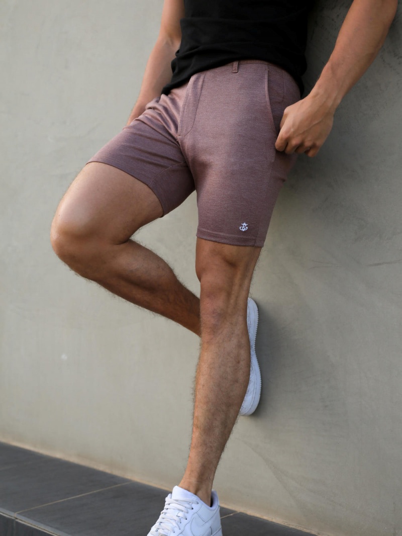 Burgundy Blakely Sorrento Stretch Fit Shorts | PCHW-64930
